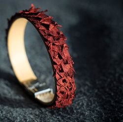 fish leather bracelet, armband from leather