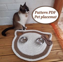 crochet pet feeding and placemats pattern pdf digital instruction manual in pdf format with photo cat furniture