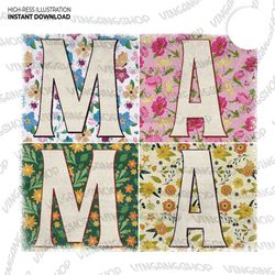 Retro Boho Mama Png, Boho Mama Flowers Png, 93