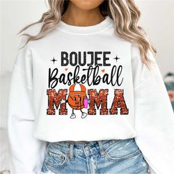 boujee basketball mama png, glitter basketball png, sublimat