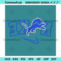 detroit lions reverse nike embroidery design download file