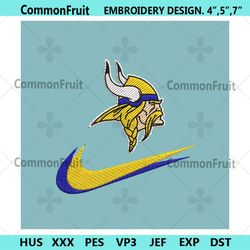 minnesota vikings nike swoosh embroidery design download