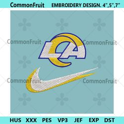 los angeles rams nike swoosh embroidery design download