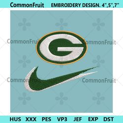 green bay packers nike swoosh embroidery design download