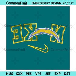 los angeles chargers reverse nike embroidery design download file