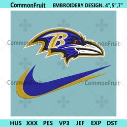 baltimore ravens nike swoosh embroidery design download