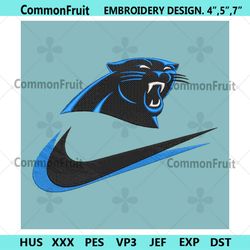 carolina panthers nike swoosh embroidery design download