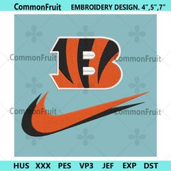 cincinnati bengals nike swoosh embroidery design download png