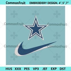 dallas cowboys nike swoosh embroidery design download