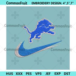 detroit lions nike swoosh embroidery design download