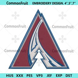 colorado avalanche embroidery files, nhl embroidery files, colorado avalanche file