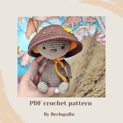 mushroom crocheted. crochet pattern pdf.