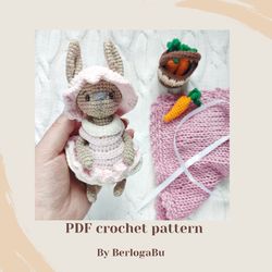 crochet pattern bunny. crochet pattern in english pdf.