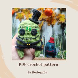 crochet pattern halloween monster spider. in english pdf