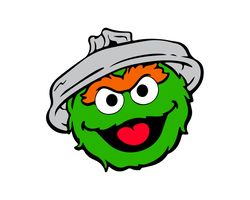 green monster trash can lid, street green monster, svg, png