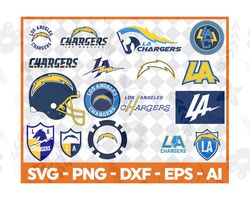 los angeles chargers , nfl svg , football svg file