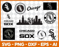 chicago white sox mlb svg cut files baseball clipart bundle