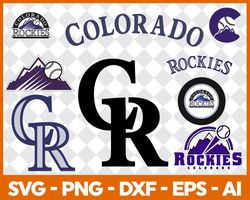 colorado rockies mlb svg cut files baseball clipart bundle