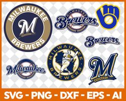 milwaukee brewers mlb svg cut files baseball clipart bundle