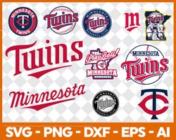 minnesota twins mlb svg cut files baseball clipart bundle