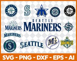 seattle mariners mlb svg cut files baseball clipart bundle