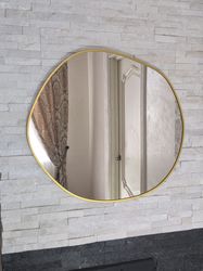 asymmetrical mirror gold handmade mirror gold framed mirror large irregular mirror