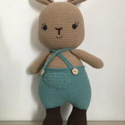 bunny rabbit handmade with safety wool