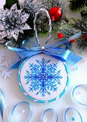 BLUE SNOWFLAKE Christmas cross stitch pattern PDF  by CrossStitchingForFun, Snowflake cross stitch pattern PDF