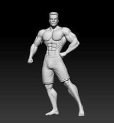 3d model stl file bodybuilder for 3d printing