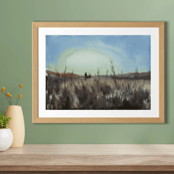 prairie landscape scenery wall art. printable instant download diy print landscape bedroom decor watercolor
