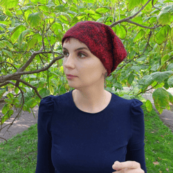 handmade wool wetfelting hat magma