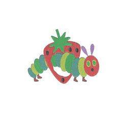 hungry caterpillar machine embroidery design,cute machine embroidery design,2 sizes,instant download--737