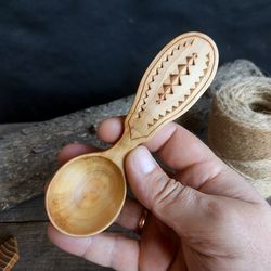 Handmade wooden kitchen scoop Hand carved large measuring wo - Inspire  Uplift