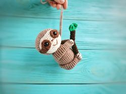 sloth gifts, bag keychain, car accessories, holiday gift, sloth charm