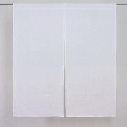 japanese noren, white rod pocket linen curtain, restaurant curtain, cupboard closet doorway curtain, custom size panels