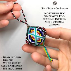 northern sky peyote pod pattern / tutorial beaded pod christmas ornament beading patterns