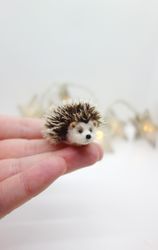 button the hedgehog, miniature needle felted animal