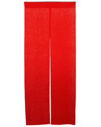 japanese noren, red rod pocket linen curtain, restaurant curtain, cupboard closet doorway curtain, custom size panels