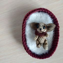 amigurumi chihuahua 1", mini crocheted doggy