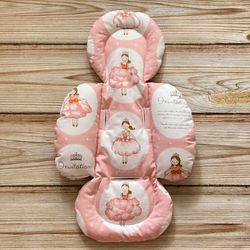 princess 4moms mamaroo insert, newborn padded cushion for girls, rockaroo infant liner, babyshower gift, girly bedding