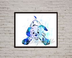 One Hundred And One Dalmatians Disney Art Print Digital Files nursery room watercolor