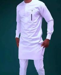 men african kaftan suit/ men african clothing top and pants set/ men african wedding suit/ groomsmen african suit