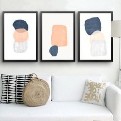 minimalist art geometric print three wall art abstract set of 3 posters living room decor digital prints modern painting