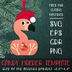 flamingo christmas ornament | candy holder template