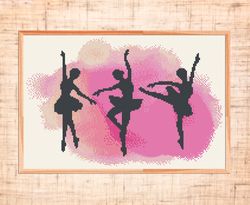 ballet cross stitch pattern modern cross stitch ballerina gift ballet dancer cross stitch watercolor cross stitch girl