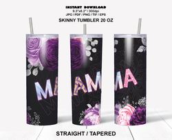 sublimation tumbler designs / seamless / straight & tapered 20 oz - black mama - 1
