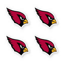 arizona cardinals logo sticker set 4 by 3 inches each die cut vinyl decal car window laptop case wall