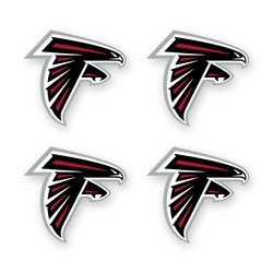 atlanta falcons stickers set of 4 by 3 inches die cut vinyl decal football car truck