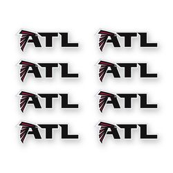 atlanta falcons stickers set of 12 by 3 inches die cut vinyl decal football car window wall outdoor indoor