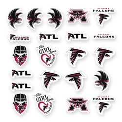 atlanta falcons stickers set of 22 by 1.5 inches die cut vinyl decal football car window wall outdoor indoor